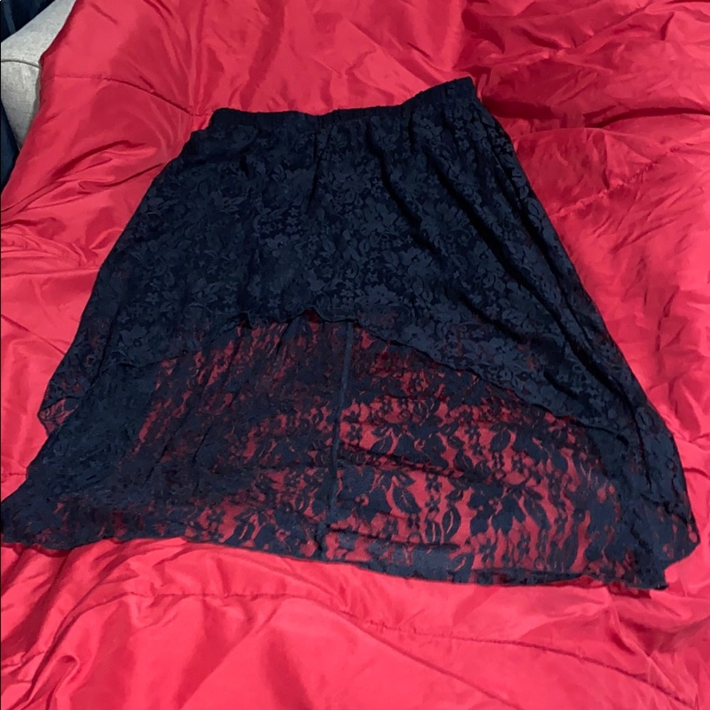 Lace high low skirt